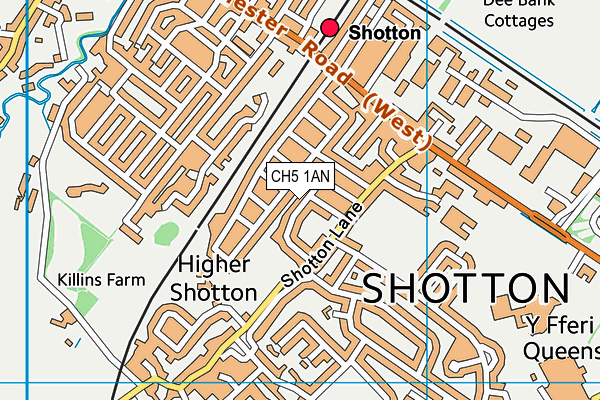 CH5 1AN map - OS VectorMap District (Ordnance Survey)