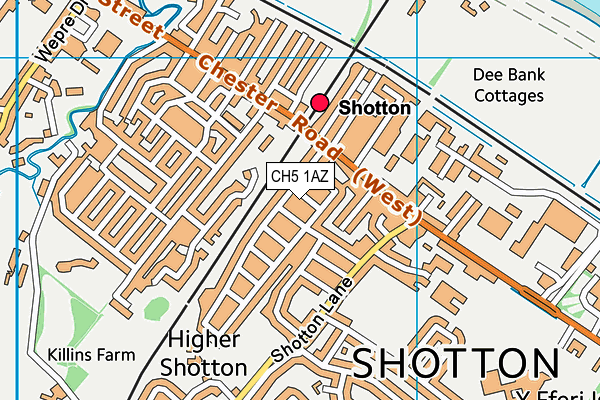 CH5 1AZ map - OS VectorMap District (Ordnance Survey)