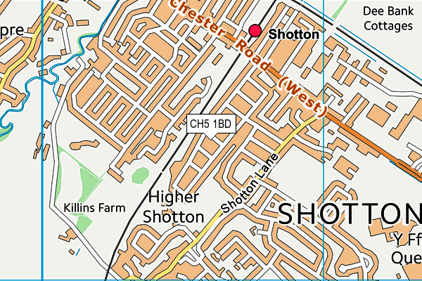 CH5 1BD map - OS VectorMap District (Ordnance Survey)