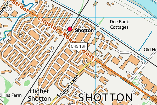 CH5 1BF map - OS VectorMap District (Ordnance Survey)