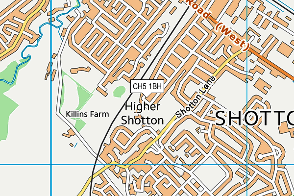 CH5 1BH map - OS VectorMap District (Ordnance Survey)