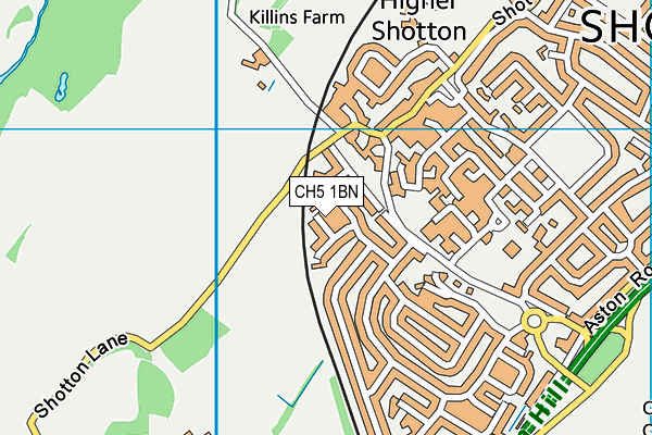 CH5 1BN map - OS VectorMap District (Ordnance Survey)