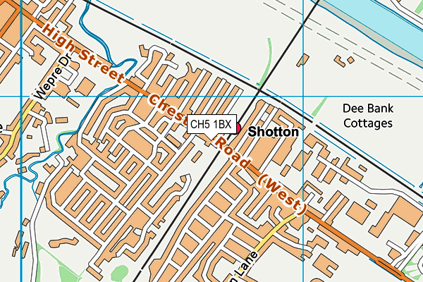 CH5 1BX map - OS VectorMap District (Ordnance Survey)