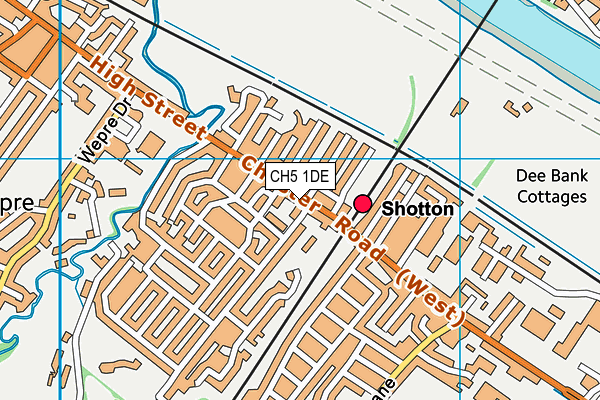 CH5 1DE map - OS VectorMap District (Ordnance Survey)