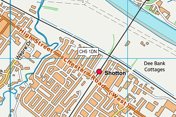 CH5 1DN map - OS VectorMap District (Ordnance Survey)