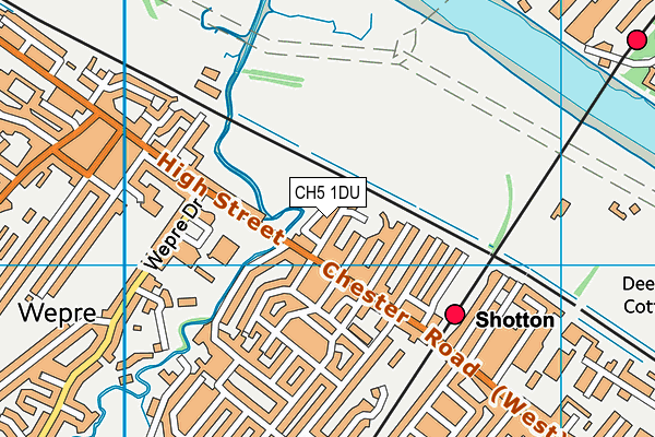 CH5 1DU map - OS VectorMap District (Ordnance Survey)