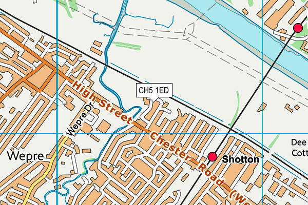 CH5 1ED map - OS VectorMap District (Ordnance Survey)