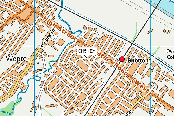 CH5 1EY map - OS VectorMap District (Ordnance Survey)