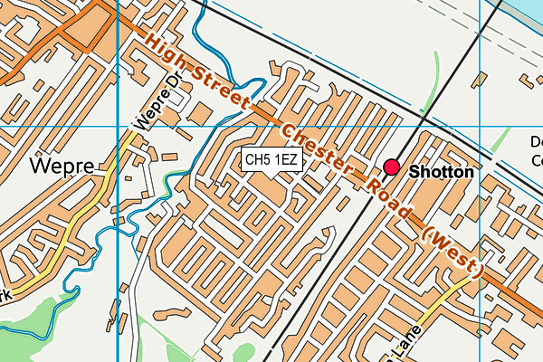 CH5 1EZ map - OS VectorMap District (Ordnance Survey)