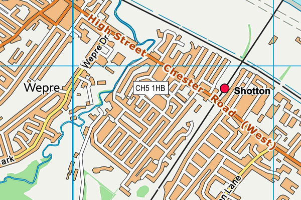 CH5 1HB map - OS VectorMap District (Ordnance Survey)