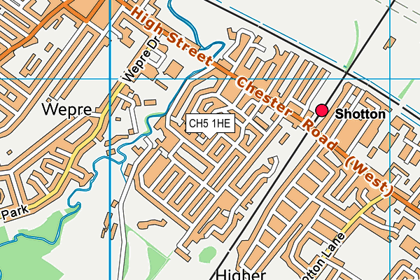 CH5 1HE map - OS VectorMap District (Ordnance Survey)