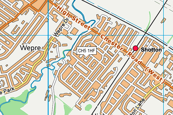 CH5 1HF map - OS VectorMap District (Ordnance Survey)