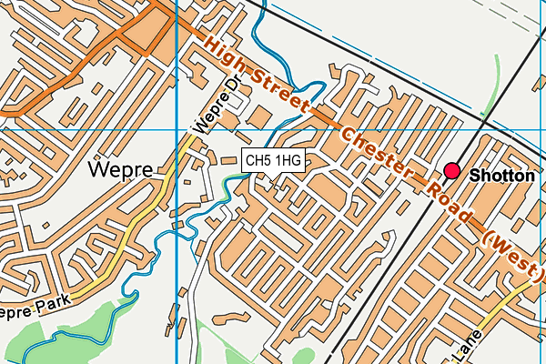 CH5 1HG map - OS VectorMap District (Ordnance Survey)