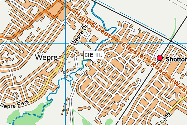 CH5 1HJ map - OS VectorMap District (Ordnance Survey)