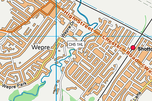 CH5 1HL map - OS VectorMap District (Ordnance Survey)