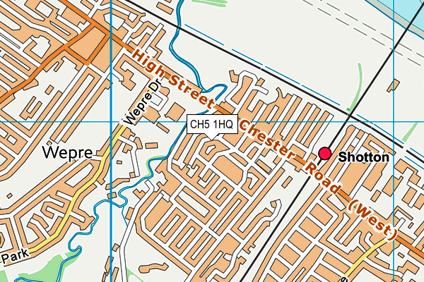 CH5 1HQ map - OS VectorMap District (Ordnance Survey)