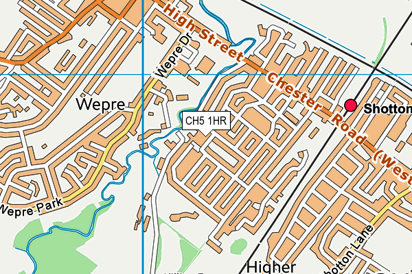 CH5 1HR map - OS VectorMap District (Ordnance Survey)