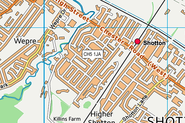 CH5 1JA map - OS VectorMap District (Ordnance Survey)