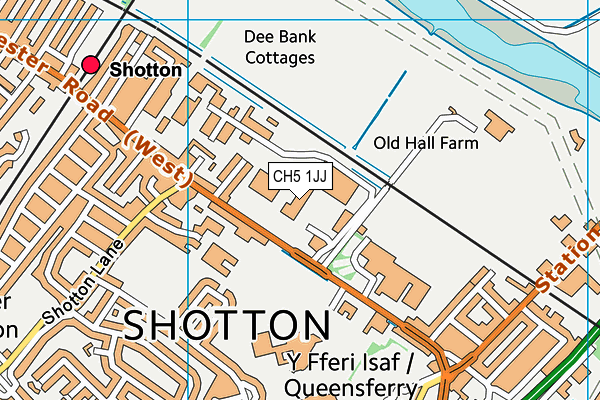 CH5 1JJ map - OS VectorMap District (Ordnance Survey)