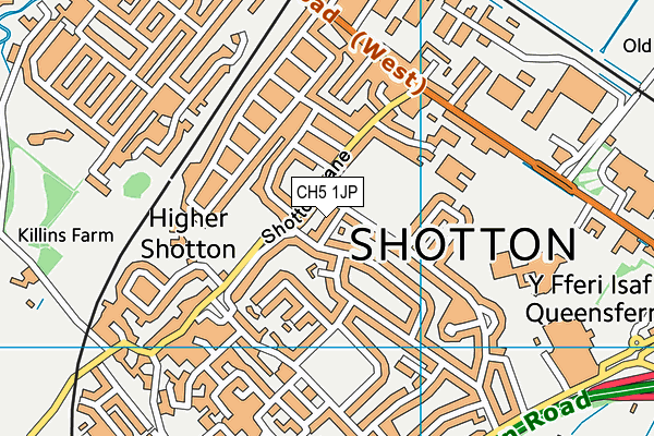 CH5 1JP map - OS VectorMap District (Ordnance Survey)