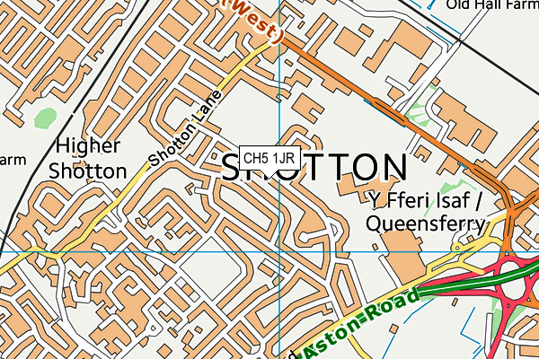 CH5 1JR map - OS VectorMap District (Ordnance Survey)