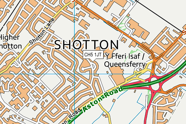 CH5 1JT map - OS VectorMap District (Ordnance Survey)