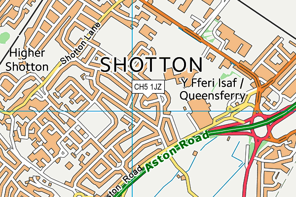 CH5 1JZ map - OS VectorMap District (Ordnance Survey)