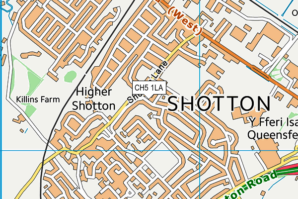 CH5 1LA map - OS VectorMap District (Ordnance Survey)