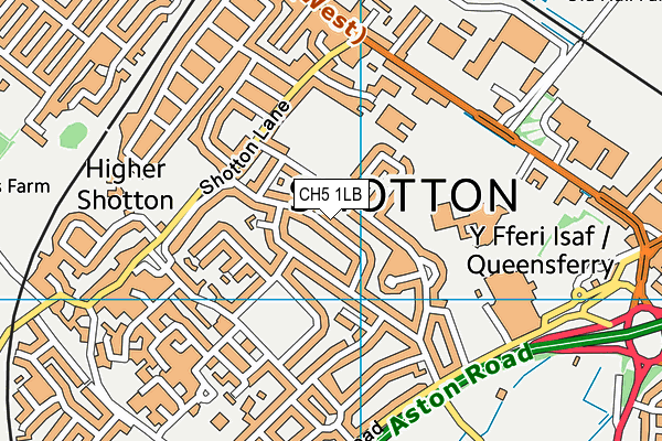 CH5 1LB map - OS VectorMap District (Ordnance Survey)