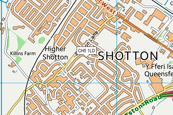 CH5 1LD map - OS VectorMap District (Ordnance Survey)