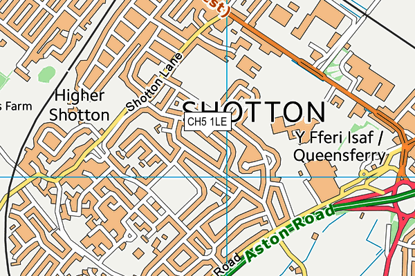 CH5 1LE map - OS VectorMap District (Ordnance Survey)