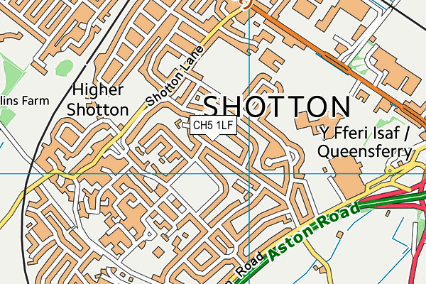 CH5 1LF map - OS VectorMap District (Ordnance Survey)