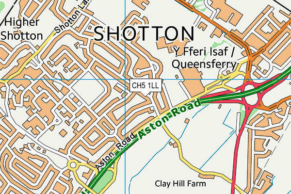 CH5 1LL map - OS VectorMap District (Ordnance Survey)