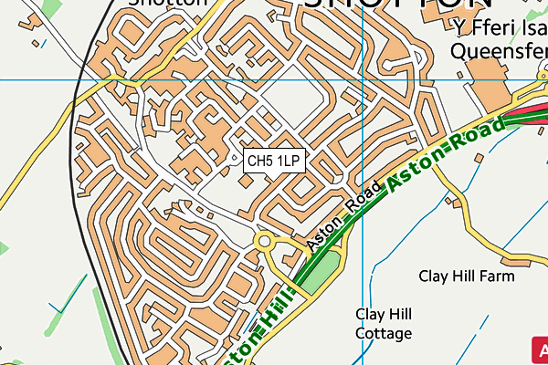 CH5 1LP map - OS VectorMap District (Ordnance Survey)