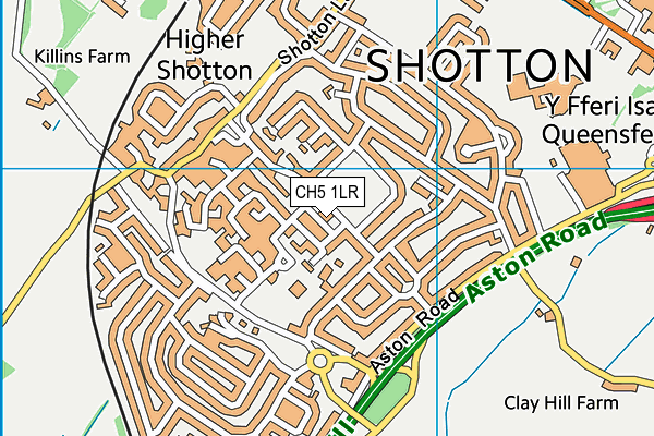 CH5 1LR map - OS VectorMap District (Ordnance Survey)