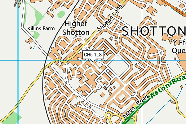 CH5 1LS map - OS VectorMap District (Ordnance Survey)