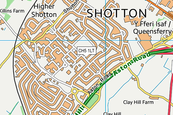 CH5 1LT map - OS VectorMap District (Ordnance Survey)