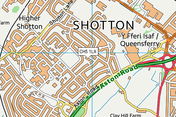 CH5 1LX map - OS VectorMap District (Ordnance Survey)