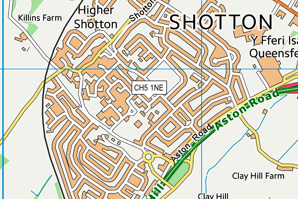 CH5 1NE map - OS VectorMap District (Ordnance Survey)
