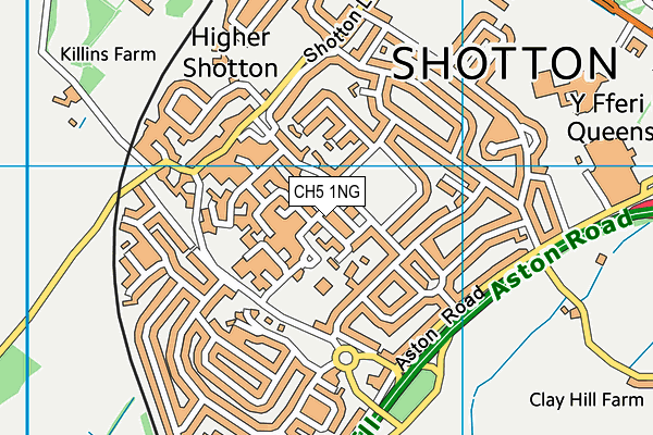 CH5 1NG map - OS VectorMap District (Ordnance Survey)