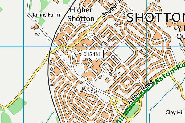 CH5 1NH map - OS VectorMap District (Ordnance Survey)