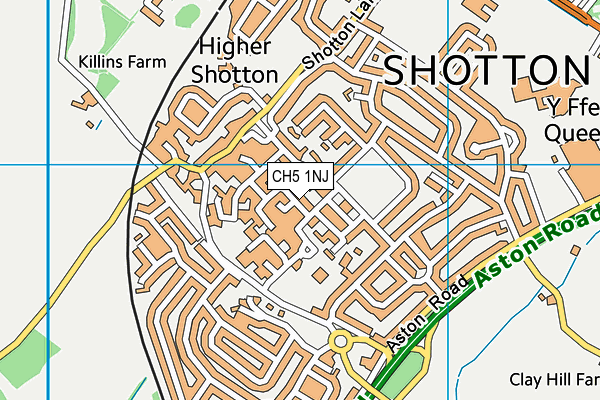 CH5 1NJ map - OS VectorMap District (Ordnance Survey)