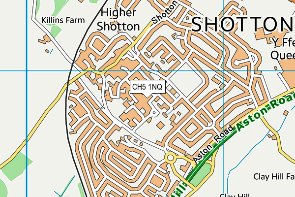 CH5 1NQ map - OS VectorMap District (Ordnance Survey)