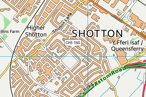 CH5 1NS map - OS VectorMap District (Ordnance Survey)
