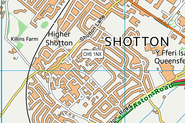 CH5 1NX map - OS VectorMap District (Ordnance Survey)