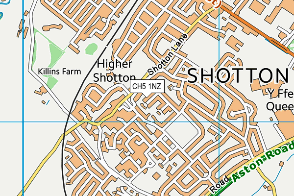 CH5 1NZ map - OS VectorMap District (Ordnance Survey)