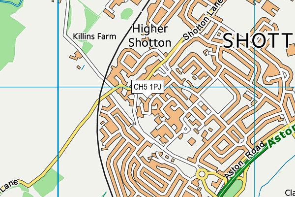 CH5 1PJ map - OS VectorMap District (Ordnance Survey)