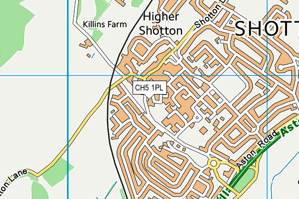 CH5 1PL map - OS VectorMap District (Ordnance Survey)