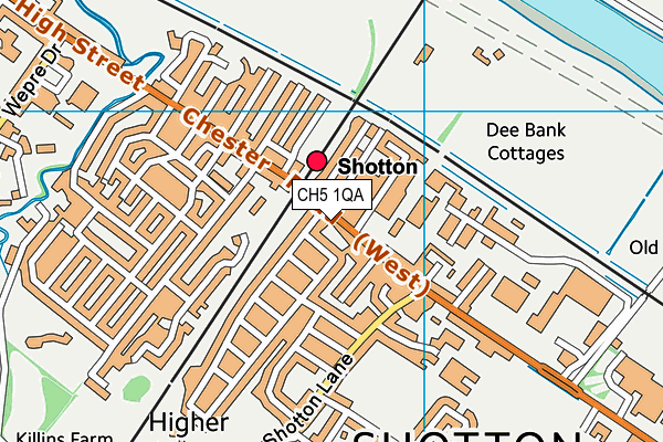 CH5 1QA map - OS VectorMap District (Ordnance Survey)