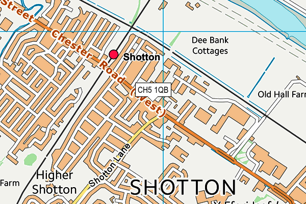 CH5 1QB map - OS VectorMap District (Ordnance Survey)